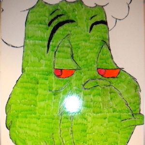 The Grinch. Drawn on a White Board.